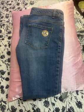 Michael Kors Dark Blue Skinny Women's Jeans with MK Logo